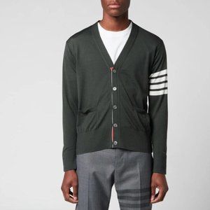 Men's Four-Bar Sleeve Classic V-Neck Cardigan